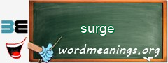 WordMeaning blackboard for surge